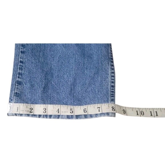 Vintage Y2K Guess Embroidered Mid Rise Wide Leg Jeans Size 28 Made in USA Cotton - Picture 13 of 16